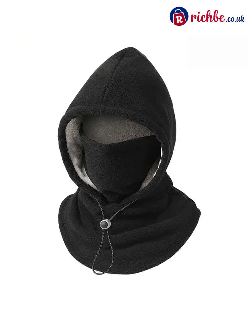 🔥LAST DAY 49% OFF - Fleece Double Layer Integrated Hat - Black