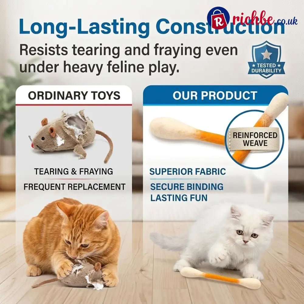 🔥Last Day 49% OFF - ❤️For happy healthy and active indoor cats🐱Swabs Large Size Cat Toys with Catnip (6 pcs/pack)