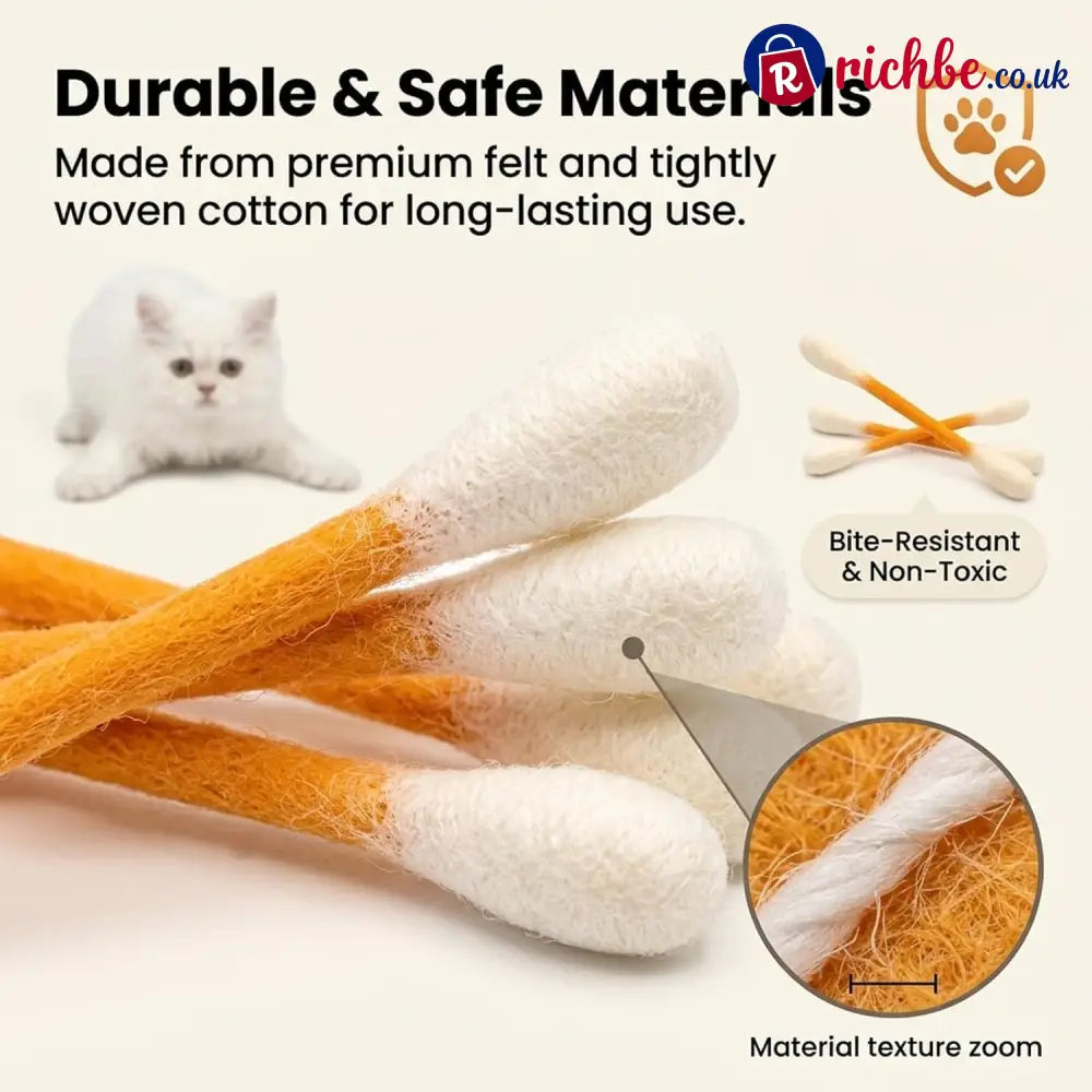 🔥Last Day 49% OFF - ❤️For happy healthy and active indoor cats🐱Swabs Large Size Cat Toys with Catnip (6 pcs/pack)