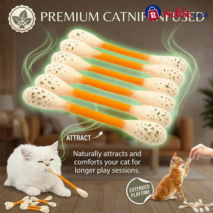 🔥Last Day 49% OFF - ❤️For happy healthy and active indoor cats🐱Swabs Large Size Cat Toys with Catnip (6 pcs/pack)