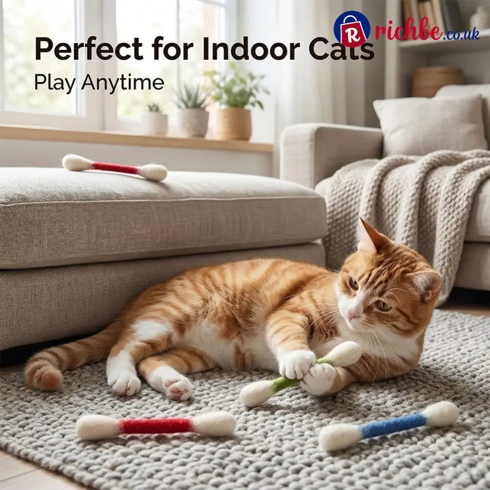 🔥Last Day 49% OFF - ❤️For happy healthy and active indoor cats🐱Swabs Large Size Cat Toys with Catnip (6 pcs/pack)