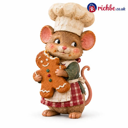 🍪 Gingerbread Mouse Baker Figurine