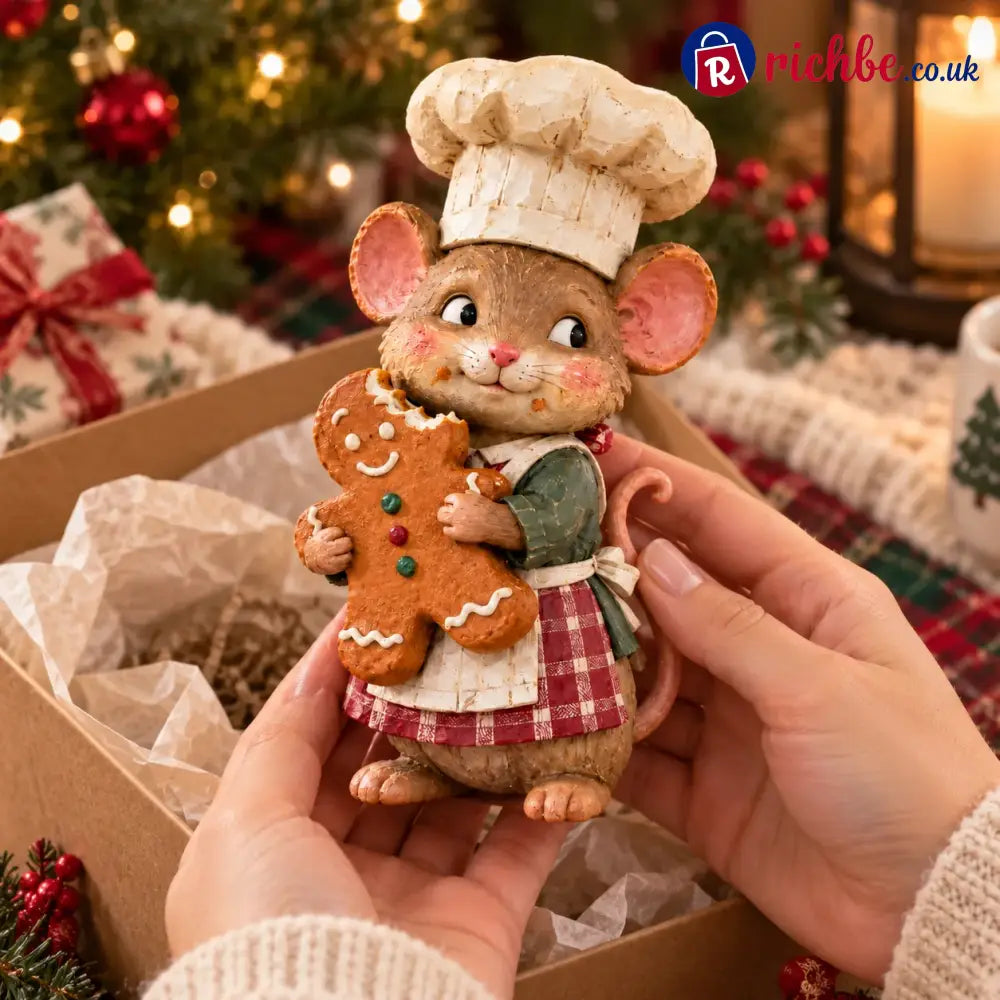 🍪 Gingerbread Mouse Baker Figurine