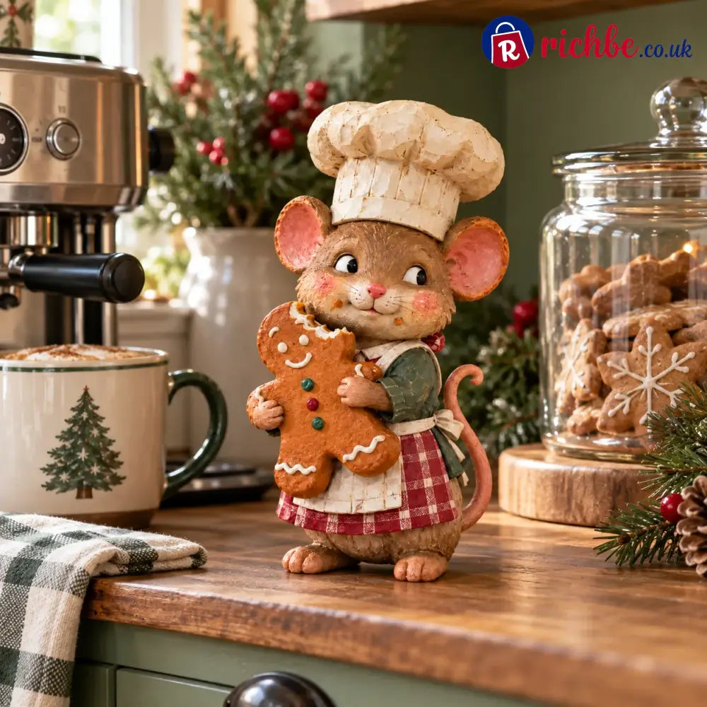 🍪 Gingerbread Mouse Baker Figurine