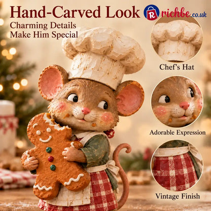 🍪 Gingerbread Mouse Baker Figurine