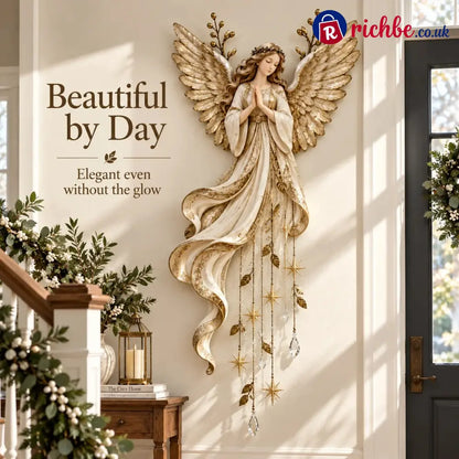 ✨Last Day 49% OFF👼Guardian Angel Starfall Cascade™ – Lighted Faith & Blessing Christmas Wall Decor✨