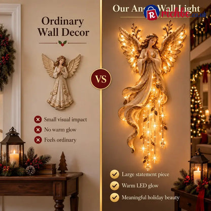 ✨Last Day 49% OFF👼Guardian Angel Starfall Cascade™ – Lighted Faith & Blessing Christmas Wall Decor✨