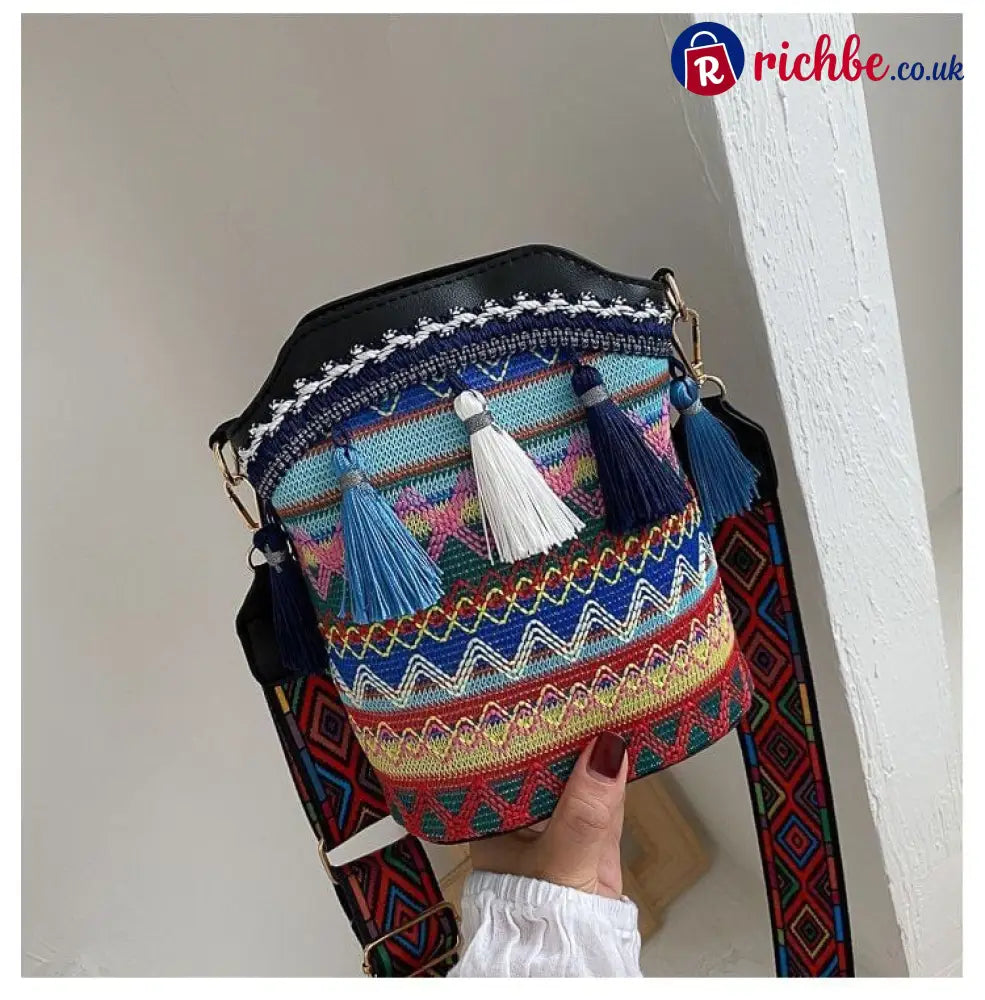 🔥LAST DAY 49% OFF✨Handmade Native American Handbags🧵 - 🖤Black / 20cm x 9.5cm x 18cm