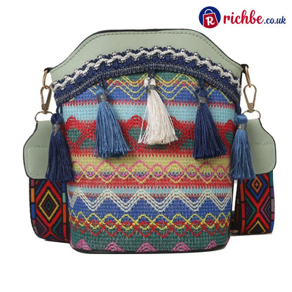 🔥LAST DAY 49% OFF✨Handmade Native American Handbags🧵 - 💚Green(17 in stock) / 20cm x 9.5cm x 18cm