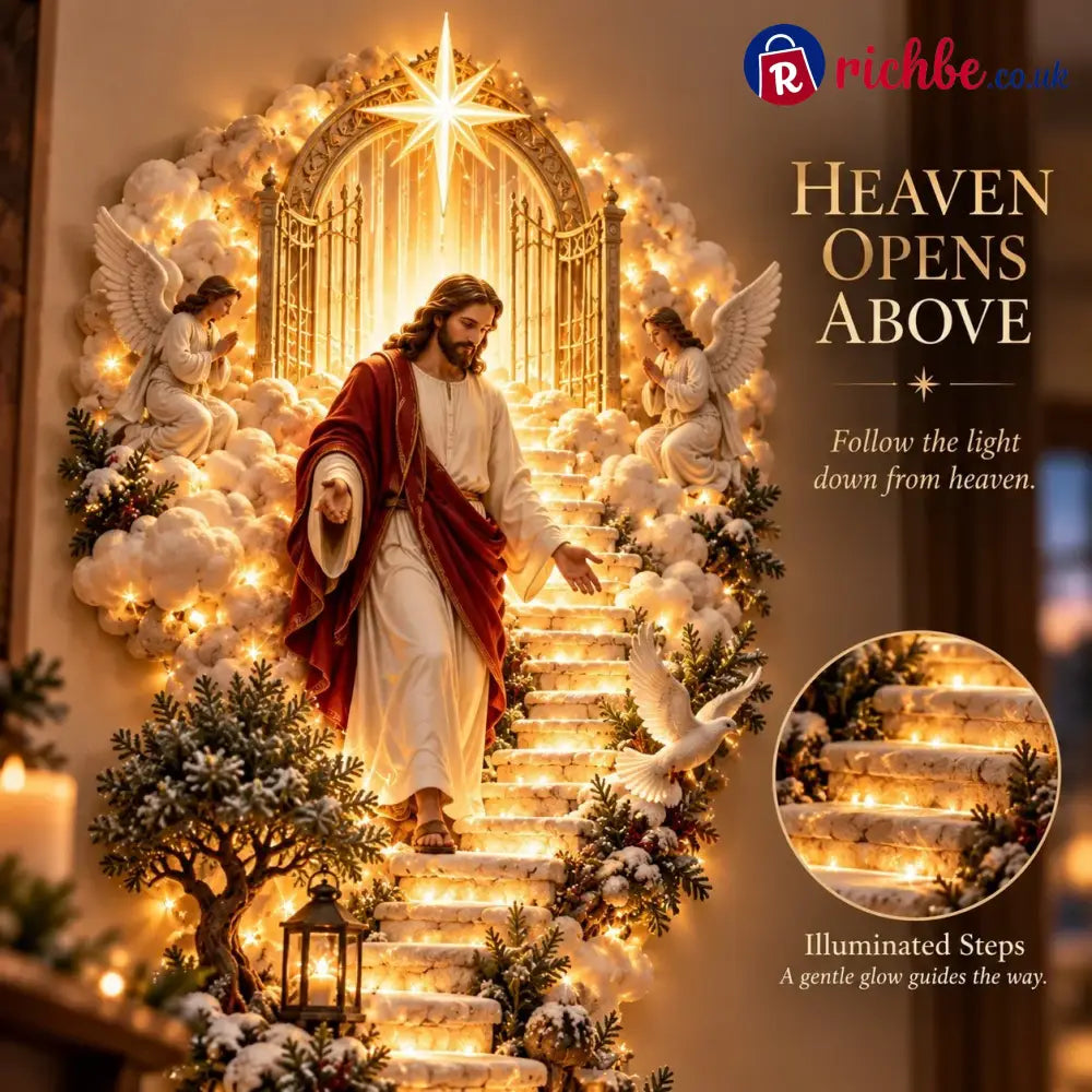 ✨ Last Day – 49% Off!✨ Jesus Light Of Heaven Christmas Wall Hanging✝️