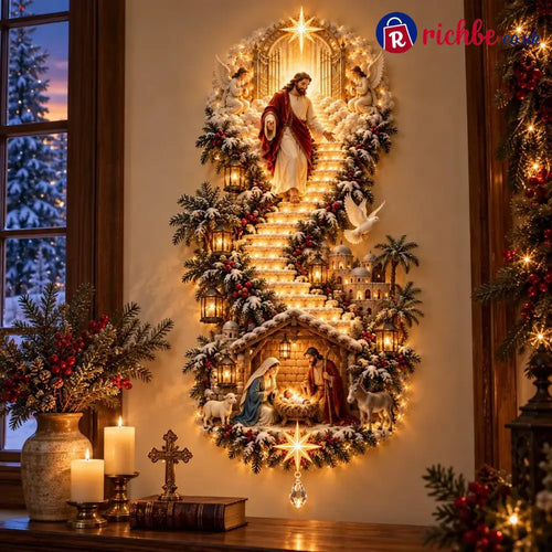 ✨ Last Day – 49% Off!✨ Jesus Light Of Heaven Christmas Wall Hanging✝️ - ✝️ Jesus