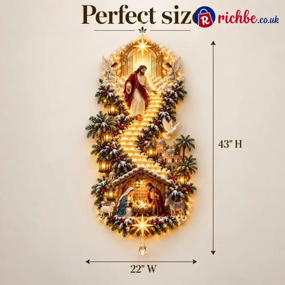✨ Last Day – 49% Off!✨ Jesus Light Of Heaven Christmas Wall Hanging✝️