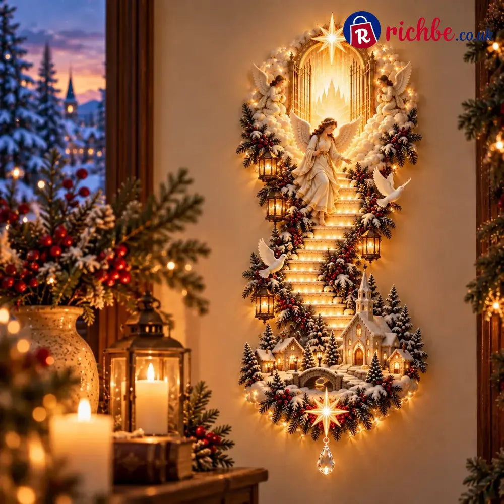 ✨ Last Day – 49% Off!✨ Jesus Light Of Heaven Christmas Wall Hanging✝️ - 👼 Angel