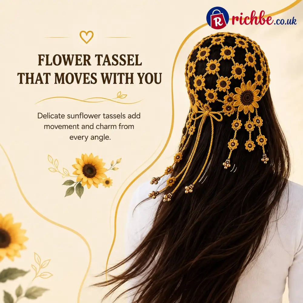 🔥Last Day 49% OFF - ☀ 🌻 Knitted Sunflower Hollow-Out Baseball Cap