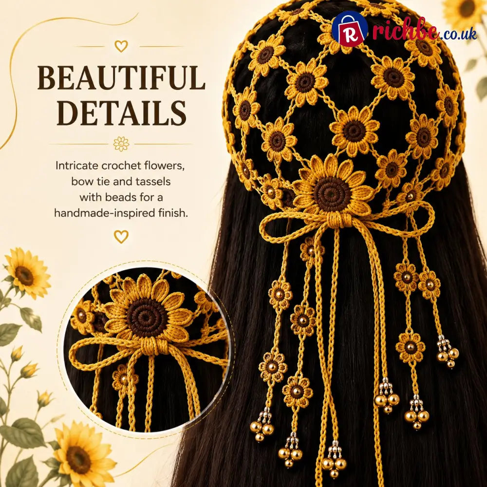🔥Last Day 49% OFF - ☀ 🌻 Knitted Sunflower Hollow-Out Baseball Cap