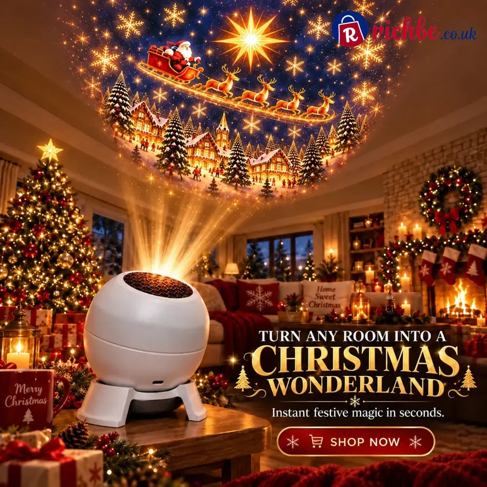 🔥LAST DAY 49% OFF -🎄 Magical Christmas Projection Night Light – Transform Any Room Into A Holiday Wonderland