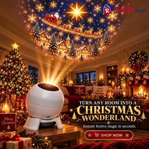 🔥LAST DAY 49% OFF -🎄 Magical Christmas Projection Night Light – Transform Any Room Into A Holiday Wonderland