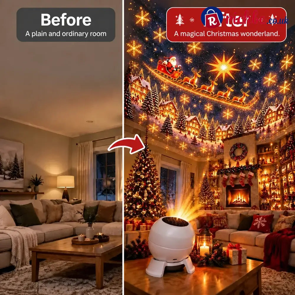 🔥LAST DAY 49% OFF -🎄 Magical Christmas Projection Night Light – Transform Any Room Into A Holiday Wonderland