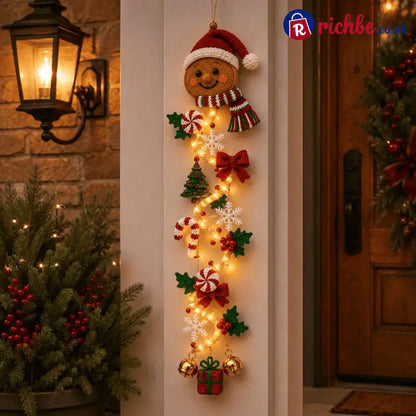 ⏳ Last Day 49% OFF – 🎄MerryCascade™ Glowing Christmas Door Hanger | 6 Festive Lighted Designs with Warm Glow, Dimensional Details & Space-Saving Vertical Décor ✨