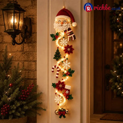 ⏳ Last Day 49% OFF – 🎄MerryCascade™ Glowing Christmas Door Hanger | 6 Festive Lighted Designs with Warm Glow, Dimensional Details & Space-Saving Vertical Décor ✨