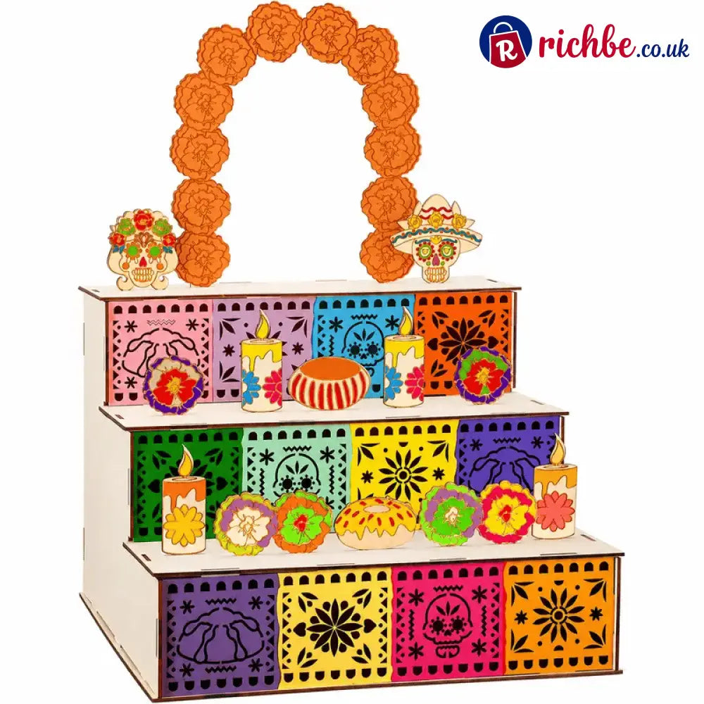 🔥Last Day 49% OFF - 🎃🏵️Day of the Dead Wooden Altar Display Set | 💕Death is not the end of life, forgetting is(📦Buy 2 Free Shipping)