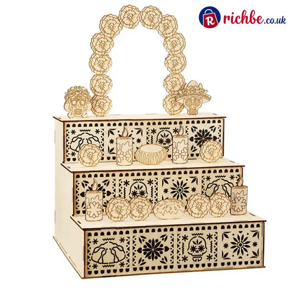 🔥Last Day 49% OFF - 🎃🏵️Day of the Dead Wooden Altar Display Set | 💕Death is not the end of life, forgetting is(📦Buy 2 Free Shipping)
