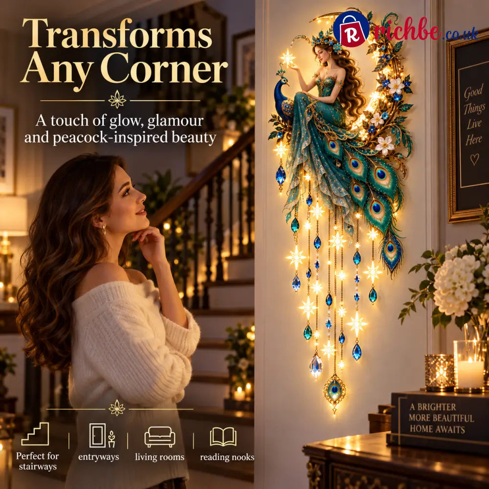 🔥 Last Day 49% OFF🦚 Peacock Fairy Starfall Wall Light