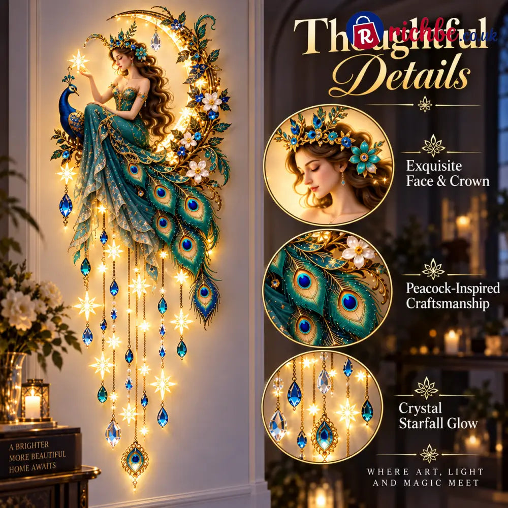 🔥 Last Day 49% OFF🦚 Peacock Fairy Starfall Wall Light