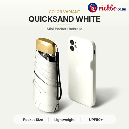 Say Goodbye to Bulky Umbrellas-Dual-Purpose Portable Capsule Umbrella - Creamy white - Hot Sale
