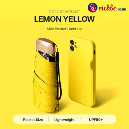 Say Goodbye to Bulky Umbrellas-Dual-Purpose Portable Capsule Umbrella - Lemon yellow - Hot Sale