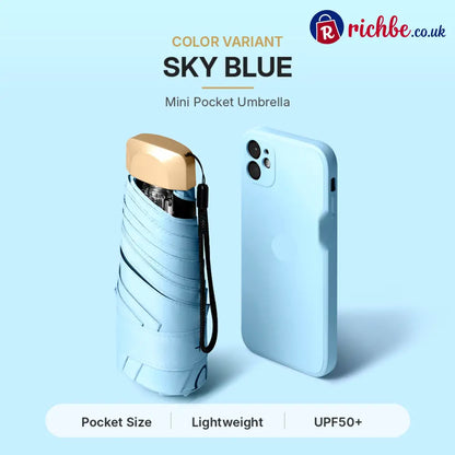 Say Goodbye to Bulky Umbrellas-Dual-Purpose Portable Capsule Umbrella - Light blue - Hot Sale