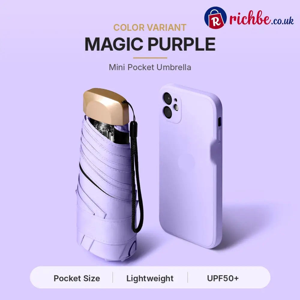 Say Goodbye to Bulky Umbrellas-Dual-Purpose Portable Capsule Umbrella - Light purple - Hot Sale