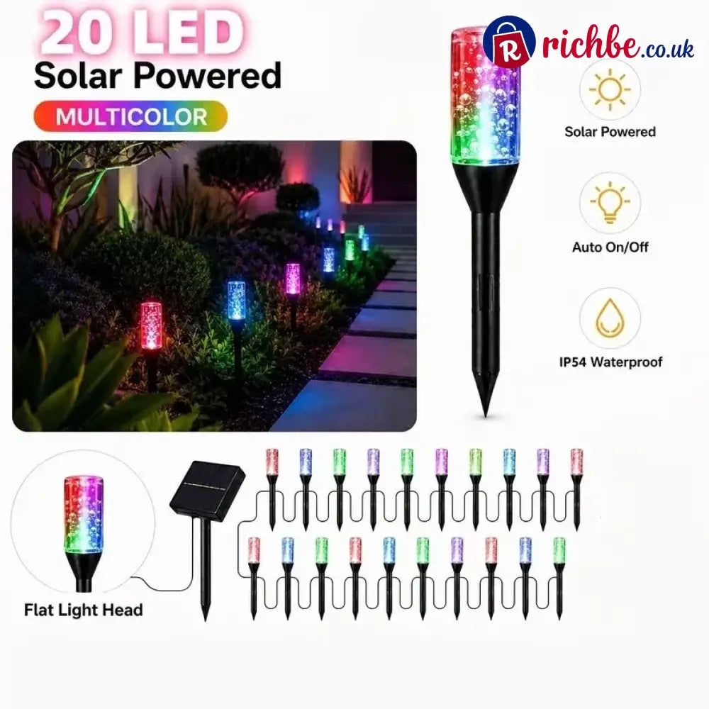 ⏰Last Day 49% OFF ✨Solar Pathway Lights Outdoor Crystal Bubble