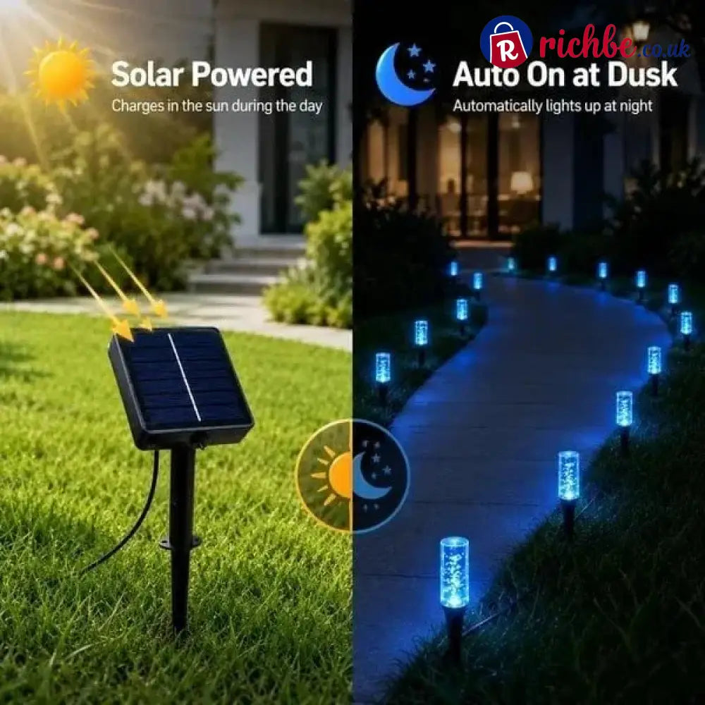 ⏰Last Day 49% OFF ✨Solar Pathway Lights Outdoor Crystal Bubble
