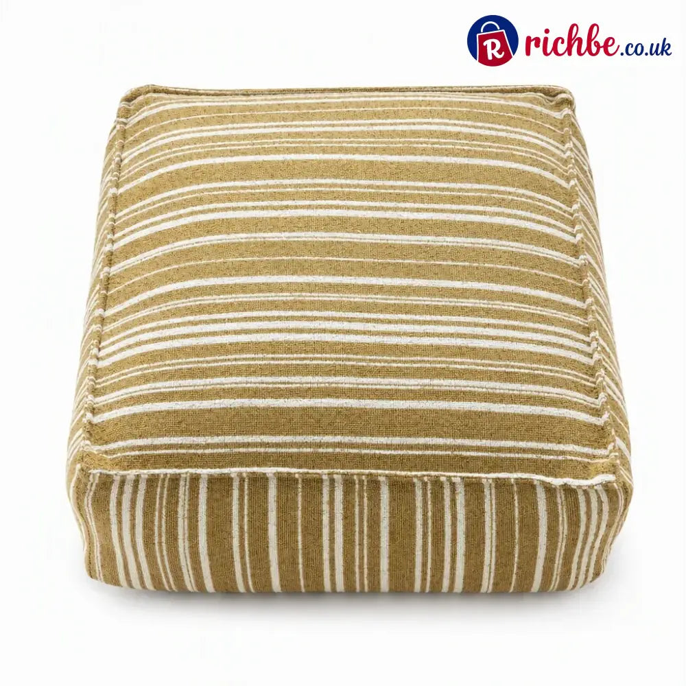 Unstuffed Square Pouf Cover | Storage Ottoman Slipcover for Living Room Bedroom & Clothes Storage Washable 45x45x23cm
