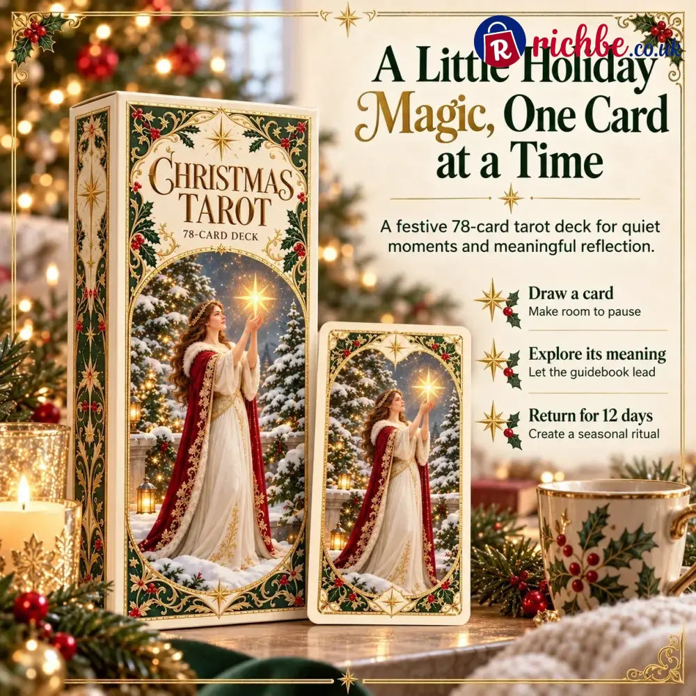 Last Day 49% OFF🎉-🔮 Yuletide Tarot Deck | 78 Festive Cards & A Guided 12-Day Holiday Ritual