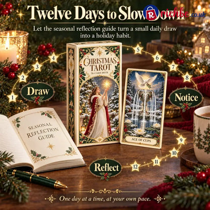Last Day 49% OFF🎉-🔮 Yuletide Tarot Deck | 78 Festive Cards & A Guided 12-Day Holiday Ritual