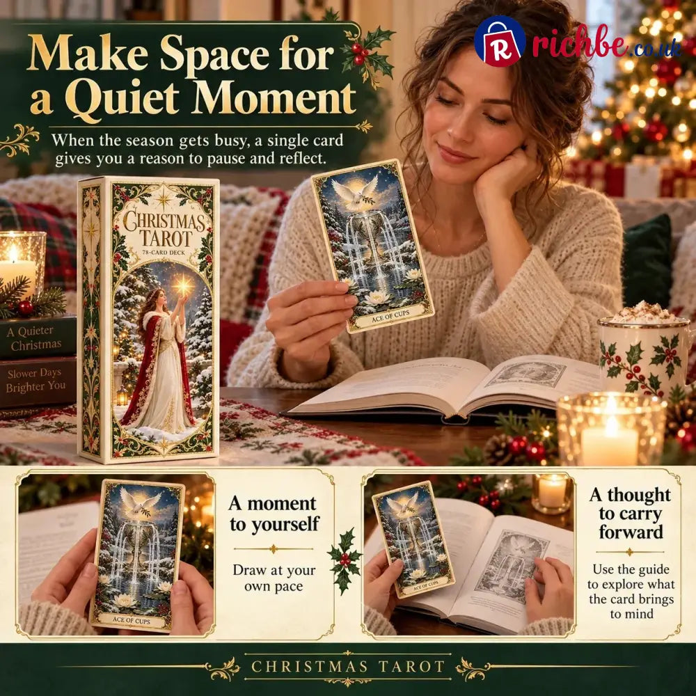 Last Day 49% OFF🎉-🔮 Yuletide Tarot Deck | 78 Festive Cards & A Guided 12-Day Holiday Ritual