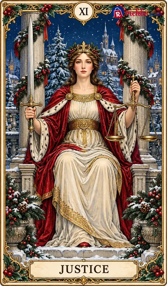 Last Day 49% OFF🎉-🔮 Yuletide Tarot Deck | 78 Festive Cards & A Guided 12-Day Holiday Ritual