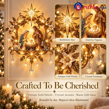 ⭐✨ Last Day 50% OFF 🔥 Bethlehem Nativity Glow Lighted Wall Decor