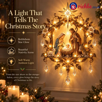 ⭐✨ Last Day 50% OFF 🔥 Bethlehem Nativity Glow Lighted Wall Decor