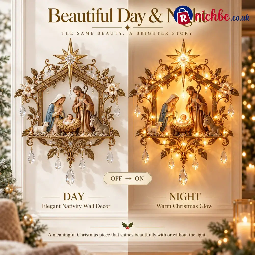 ⭐✨ Last Day 50% OFF 🔥 Bethlehem Nativity Glow Lighted Wall Decor