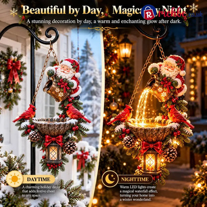 🔥Last Day 50% OFF-🎄 Santa’s Magical Light Pour – Cardinal Christmas Hanging Garden Lantern