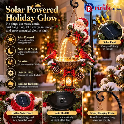 🔥Last Day 50% OFF-🎄 Santa’s Magical Light Pour – Cardinal Christmas Hanging Garden Lantern