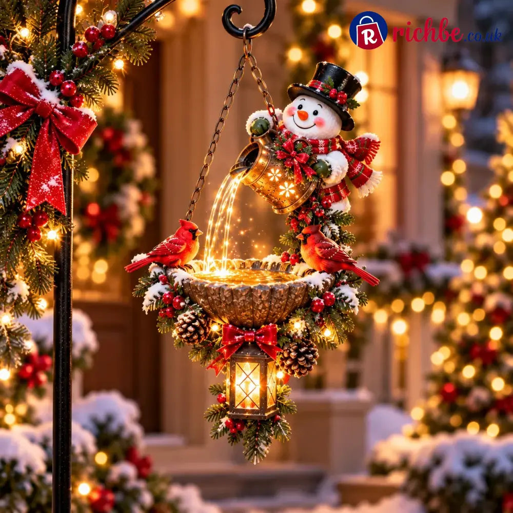 🔥Last Day 50% OFF-🎄 Santa’s Magical Light Pour – Cardinal Christmas Hanging Garden Lantern - ☃️ Snowman