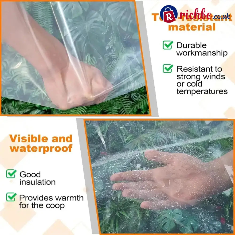 🔥LAST DAY 50% OFF - 🌧️ Transparent Waterproof Tarp with Heavy-Duty Grommets