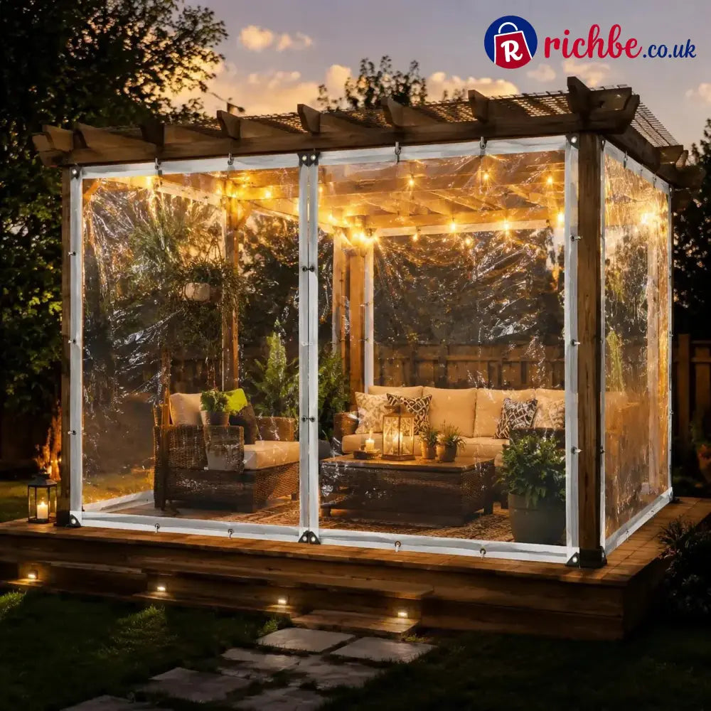 🔥LAST DAY 50% OFF - 🌧️ Transparent Waterproof Tarp with Heavy-Duty Grommets