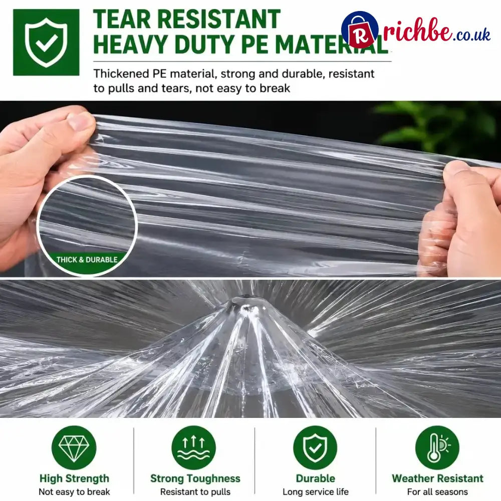 🔥LAST DAY 50% OFF - 🌧️ Transparent Waterproof Tarp with Heavy-Duty Grommets
