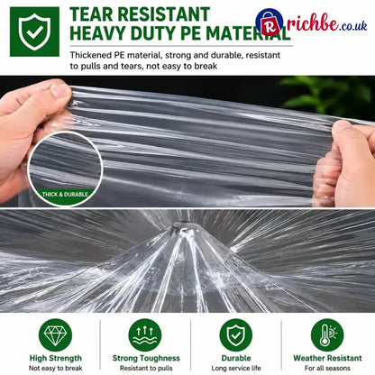 🔥LAST DAY 50% OFF - 🌧️ Transparent Waterproof Tarp with Heavy-Duty Grommets