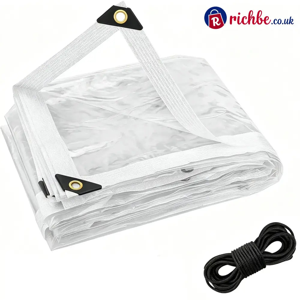 🔥LAST DAY 50% OFF - 🌧️ Transparent Waterproof Tarp with Heavy-Duty Grommets